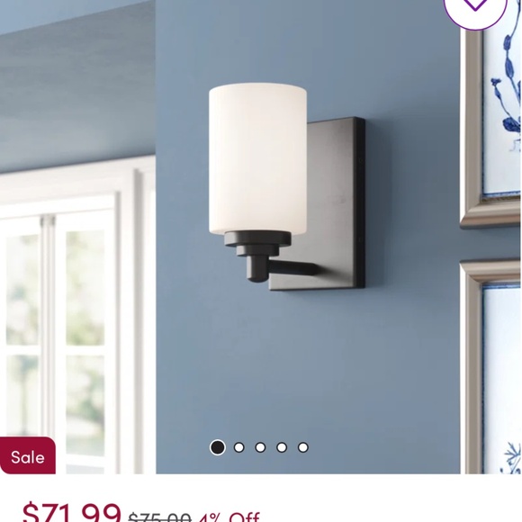 Blakely aluminum armed sconce by Lark Manor - Picture 1 of 3
